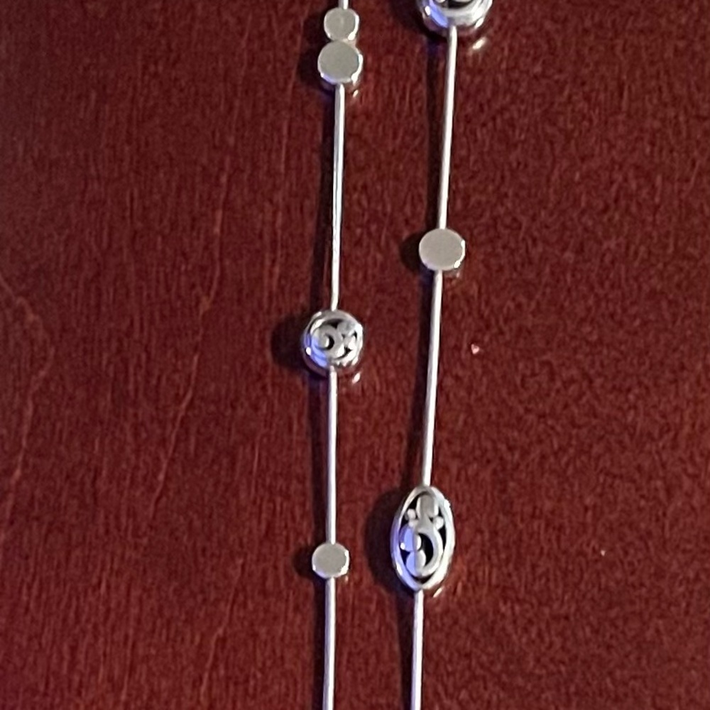 Brighton Silver Station Necklace with Openwork Ovals